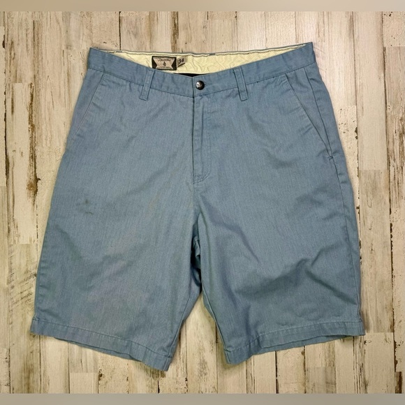 Volcom Other - Volcom Shorts Men's Size 34 Blue Flat Front Cotton Blend